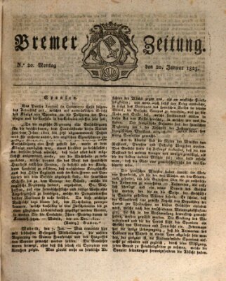 Bremer Zeitung Montag 20. Januar 1823