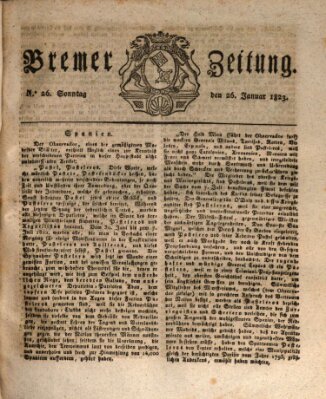 Bremer Zeitung Sonntag 26. Januar 1823