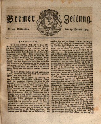 Bremer Zeitung Mittwoch 29. Januar 1823