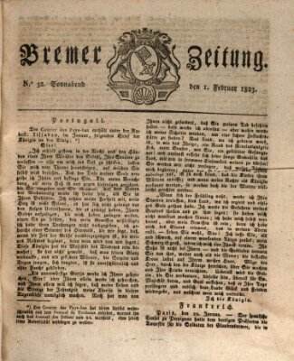 Bremer Zeitung Samstag 1. Februar 1823