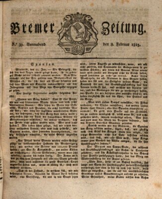 Bremer Zeitung Samstag 8. Februar 1823