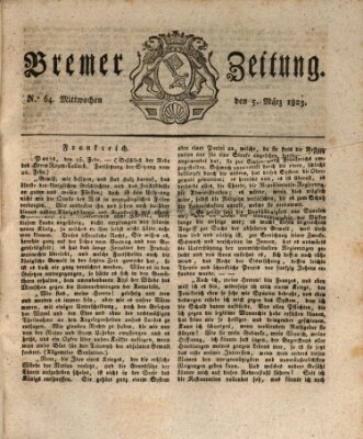 Bremer Zeitung Mittwoch 5. März 1823