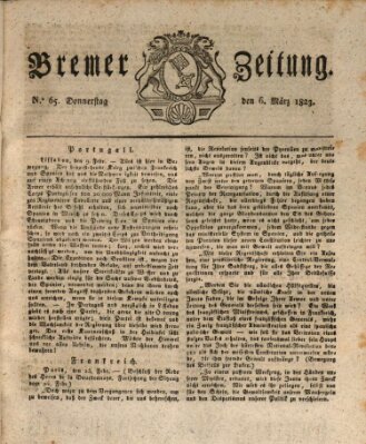 Bremer Zeitung Donnerstag 6. März 1823