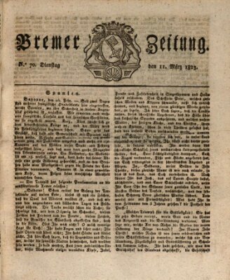 Bremer Zeitung Dienstag 11. März 1823