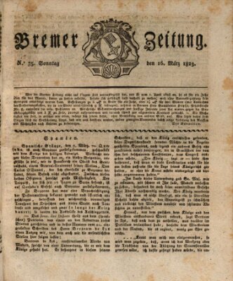 Bremer Zeitung Sonntag 16. März 1823