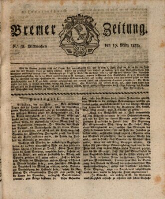 Bremer Zeitung Mittwoch 19. März 1823