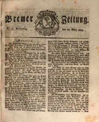 Bremer Zeitung Donnerstag 20. März 1823