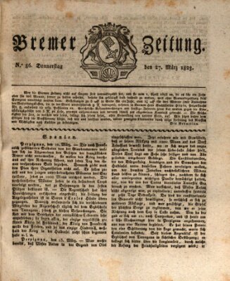 Bremer Zeitung Donnerstag 27. März 1823