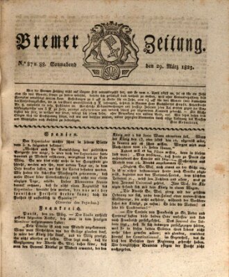 Bremer Zeitung Samstag 29. März 1823