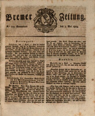 Bremer Zeitung Samstag 3. Mai 1823