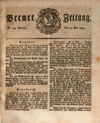 Bremer Zeitung Montag 19. Mai 1823