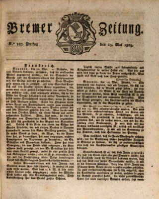 Bremer Zeitung Freitag 23. Mai 1823