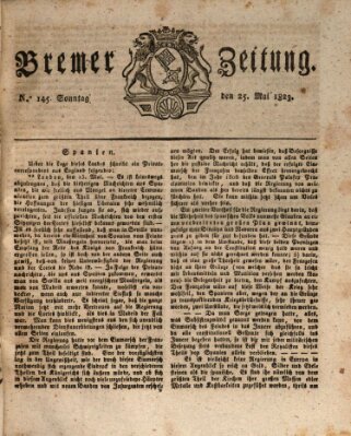 Bremer Zeitung Sonntag 25. Mai 1823