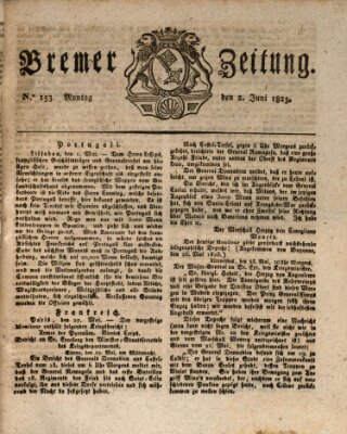 Bremer Zeitung Montag 2. Juni 1823