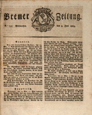 Bremer Zeitung Mittwoch 4. Juni 1823