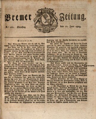 Bremer Zeitung Dienstag 10. Juni 1823