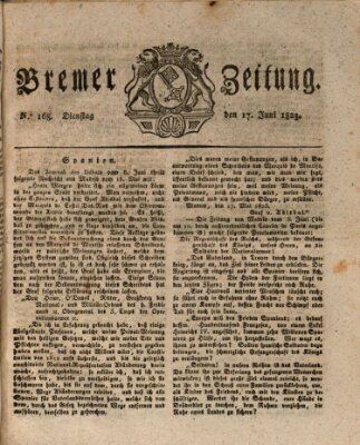 Bremer Zeitung Dienstag 17. Juni 1823