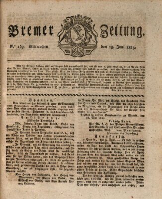 Bremer Zeitung Mittwoch 18. Juni 1823