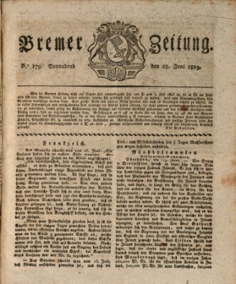 Bremer Zeitung Samstag 28. Juni 1823