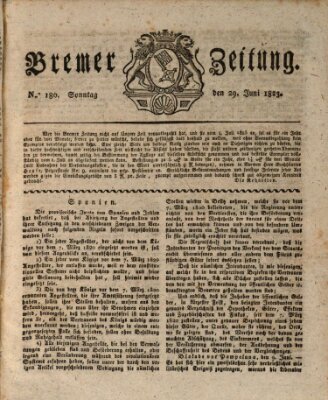 Bremer Zeitung Sonntag 29. Juni 1823