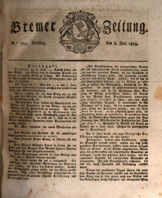 Bremer Zeitung Dienstag 8. Juli 1823