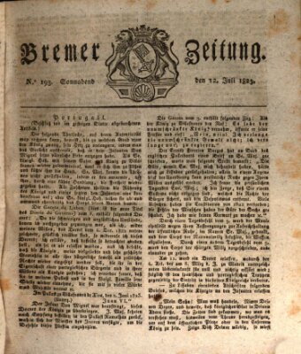 Bremer Zeitung Samstag 12. Juli 1823