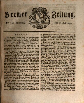 Bremer Zeitung Donnerstag 17. Juli 1823