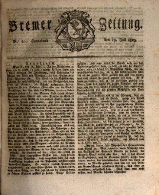 Bremer Zeitung Samstag 19. Juli 1823