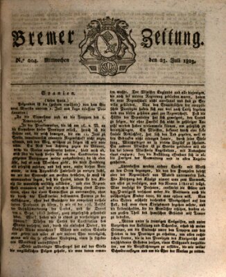 Bremer Zeitung Mittwoch 23. Juli 1823