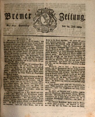 Bremer Zeitung Donnerstag 24. Juli 1823