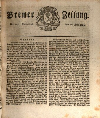 Bremer Zeitung Samstag 26. Juli 1823