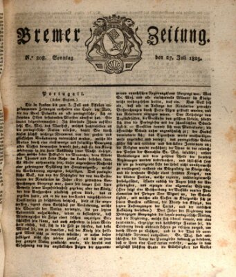 Bremer Zeitung Sonntag 27. Juli 1823