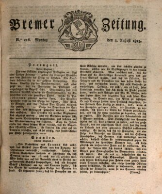 Bremer Zeitung Montag 4. August 1823