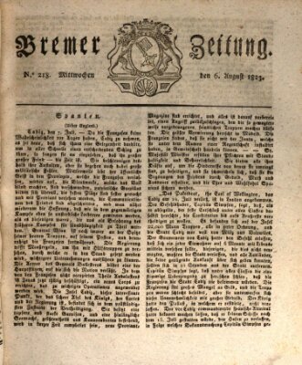 Bremer Zeitung Mittwoch 6. August 1823