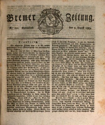 Bremer Zeitung Samstag 9. August 1823