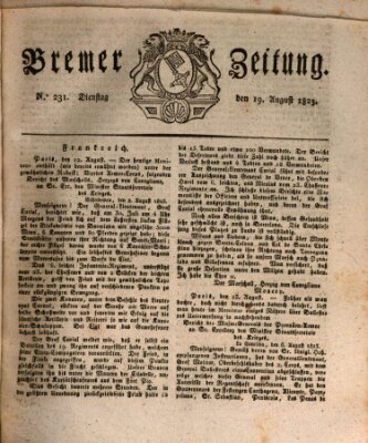 Bremer Zeitung Dienstag 19. August 1823