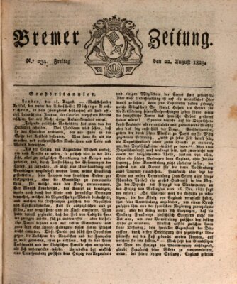 Bremer Zeitung Freitag 22. August 1823