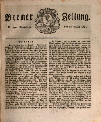 Bremer Zeitung Samstag 30. August 1823