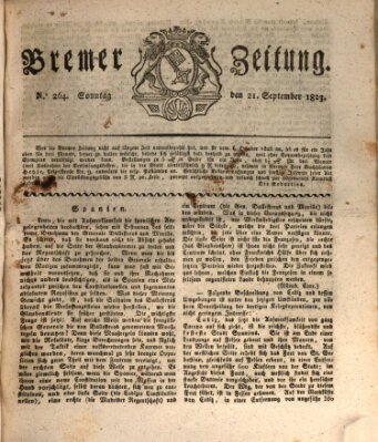 Bremer Zeitung Sonntag 21. September 1823