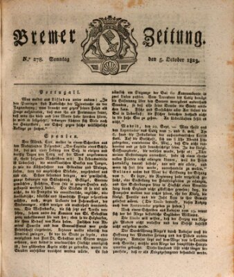 Bremer Zeitung Sonntag 5. Oktober 1823