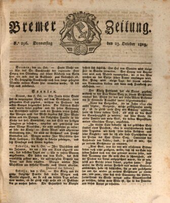 Bremer Zeitung Donnerstag 23. Oktober 1823