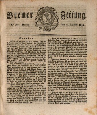 Bremer Zeitung Freitag 24. Oktober 1823