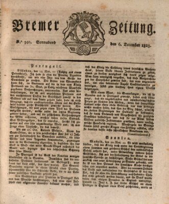 Bremer Zeitung Samstag 6. Dezember 1823