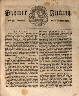 Bremer Zeitung Sonntag 7. Dezember 1823