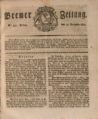 Bremer Zeitung Freitag 19. Dezember 1823