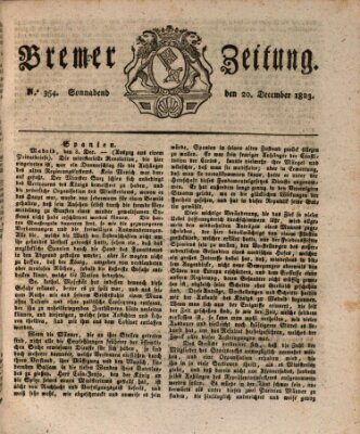 Bremer Zeitung Samstag 20. Dezember 1823