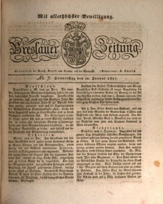 Neue Breslauer Zeitung Donnerstag 11. Januar 1821