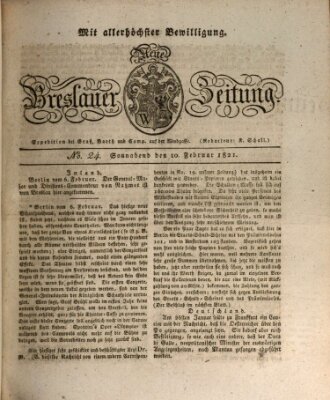 Neue Breslauer Zeitung Samstag 10. Februar 1821