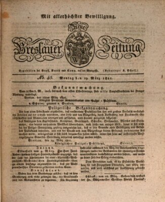 Neue Breslauer Zeitung Montag 19. März 1821