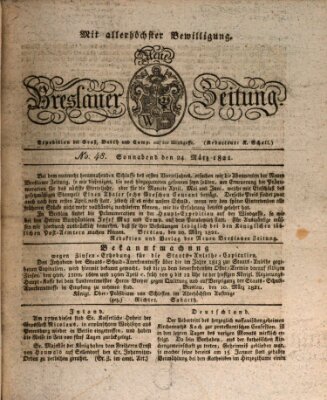 Neue Breslauer Zeitung Samstag 24. März 1821